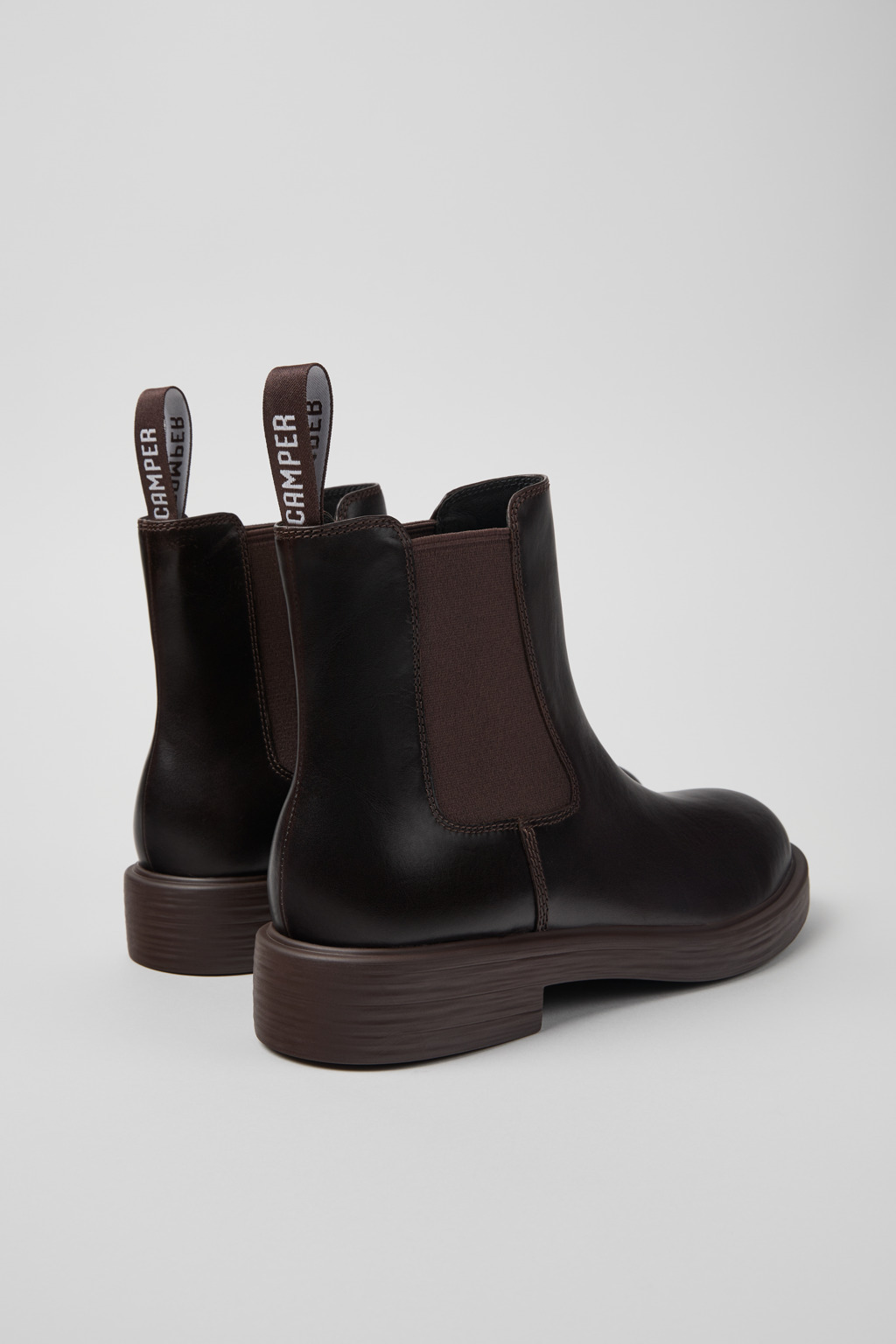 Brown leather ankle boots for men - 3