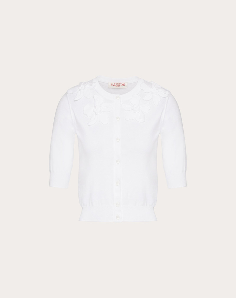 EMBROIDERED COTTON CARDIGAN - 1
