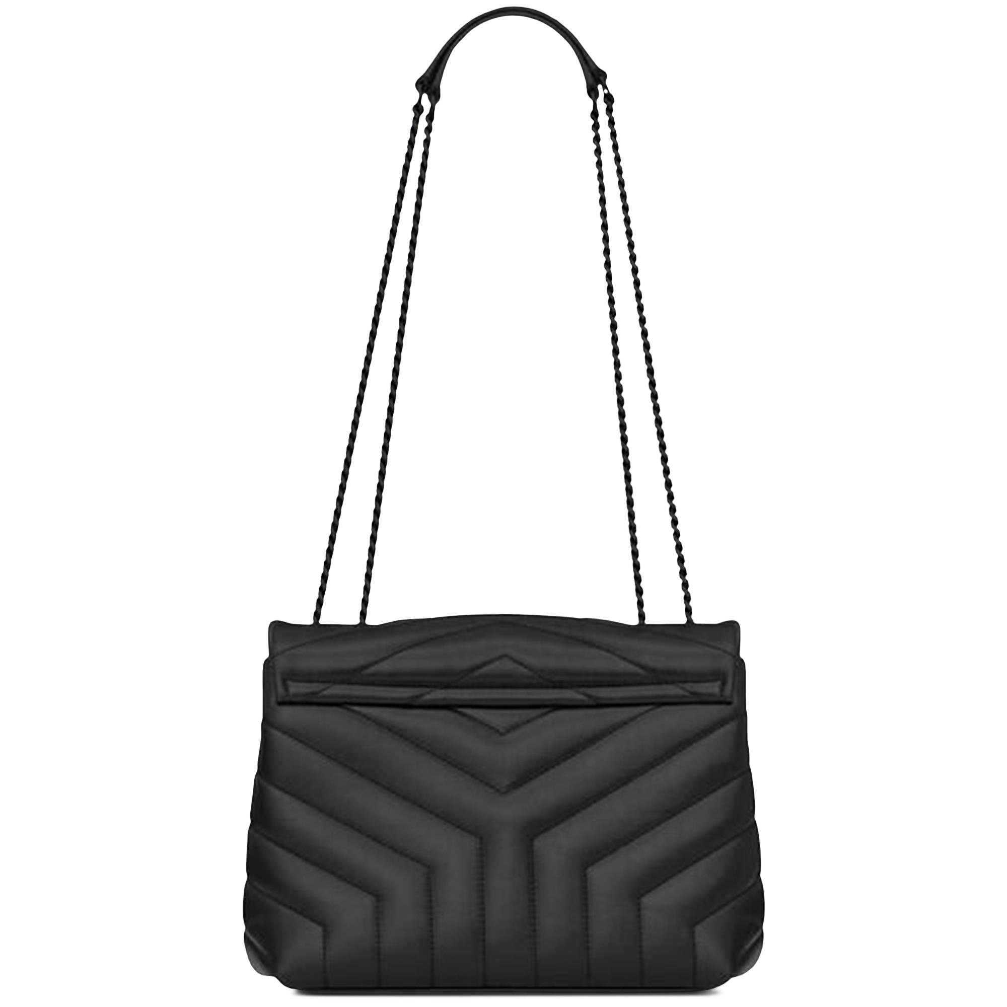 Saint Laurent Small Loulou Quilted Shoulder Bag 'Black' - 2