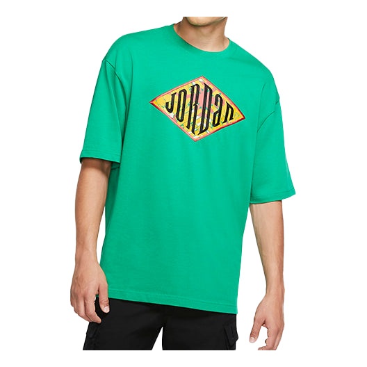 Air Jordan Sport DNA Embroidered Printing Logo Short Sleeve Green CN3114-310 - 1