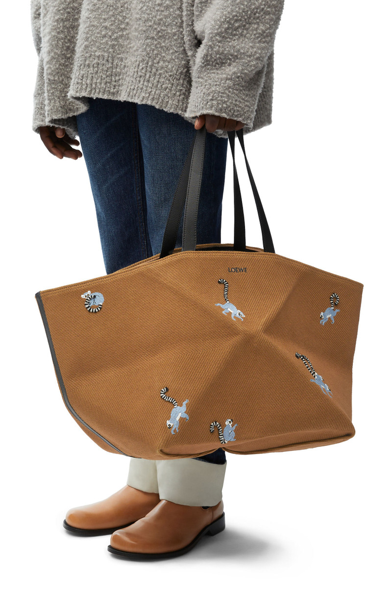 Loewe Lemur XL Puzzle Fold Tote in jacquard outlook