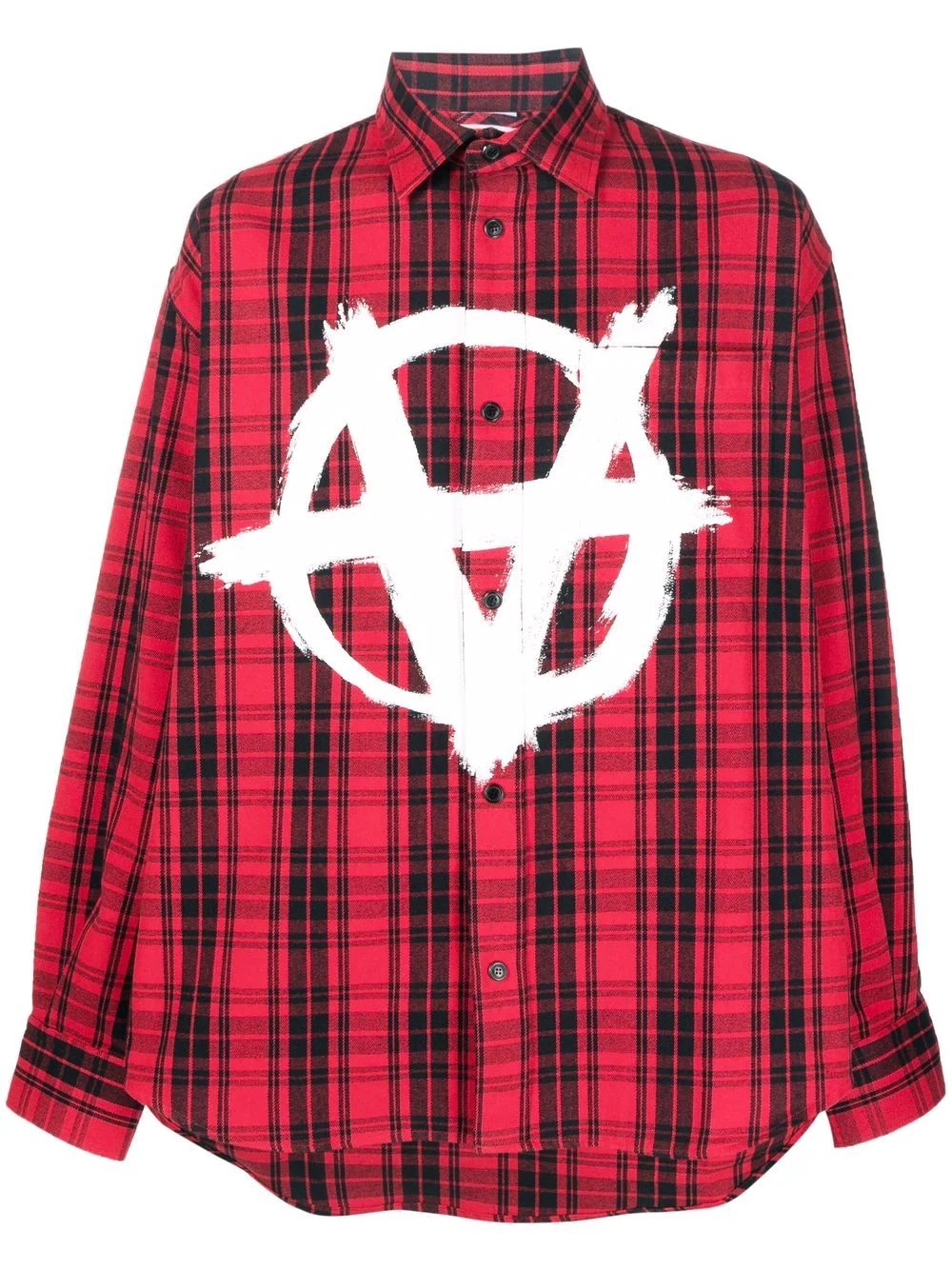 Anarchy check-print shirt - 1