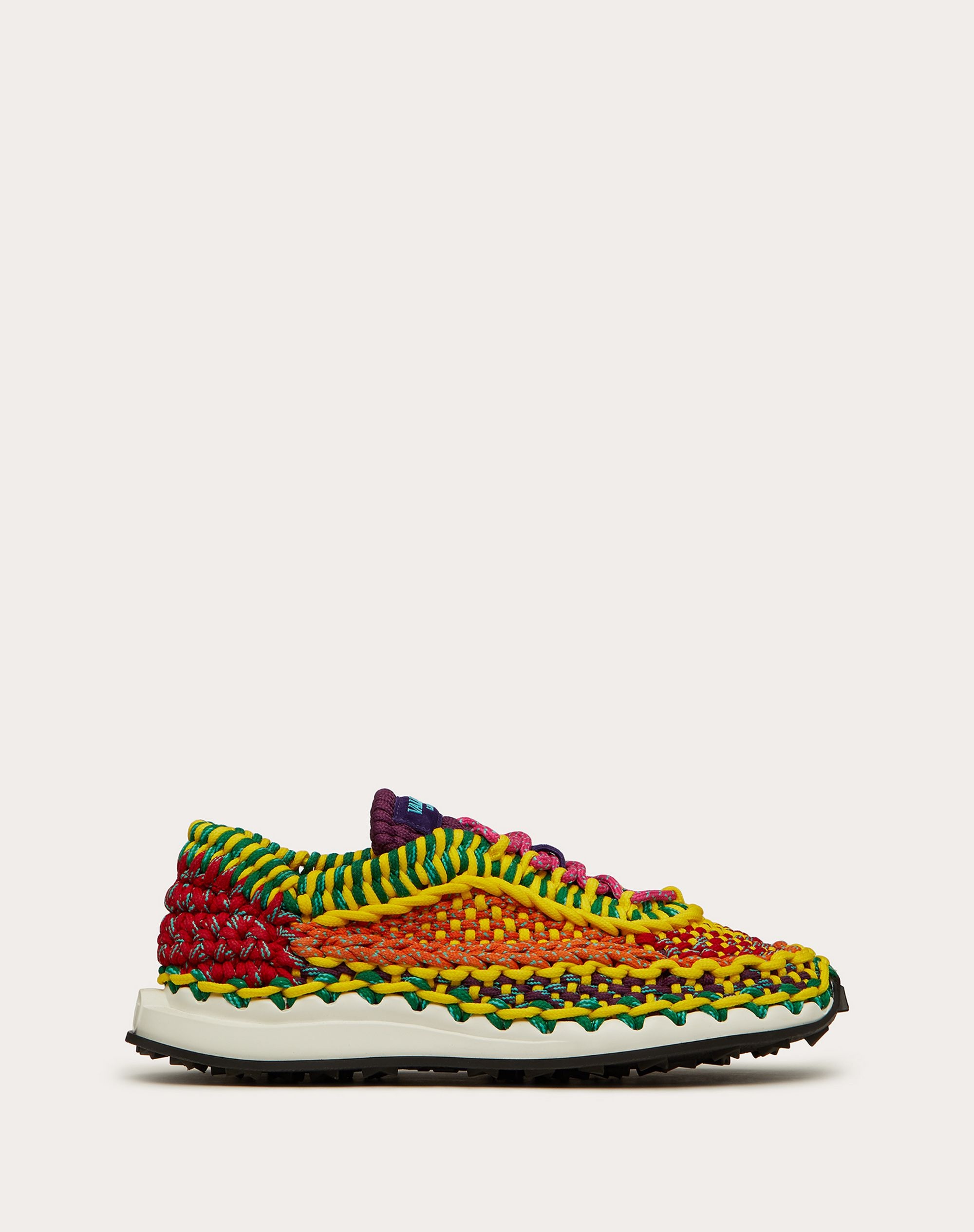 VALENTINO GARAVANI CROCHET SNEAKER IN FABRIC - 1