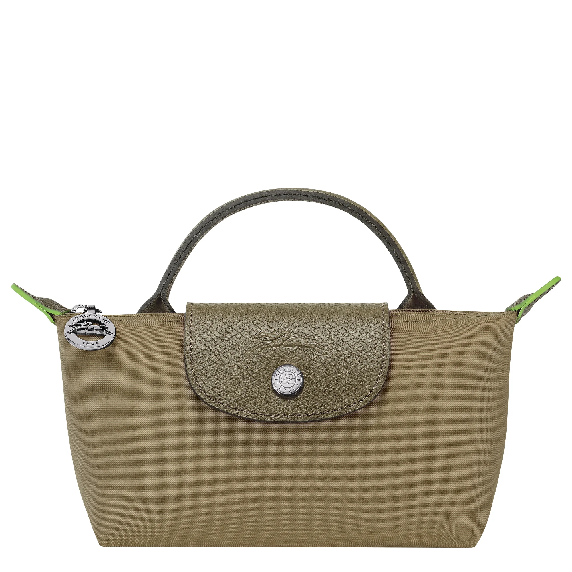 Le Pliage Green Pouch with handle Artichoke - Recycled canvas - 1
