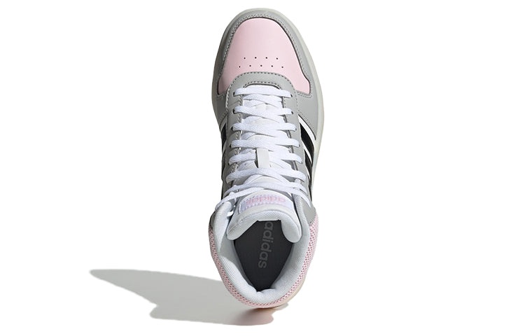 (WMNS) adidas neo Hoops 2.0 Mid 'White Pink Black' FV2737 - 5