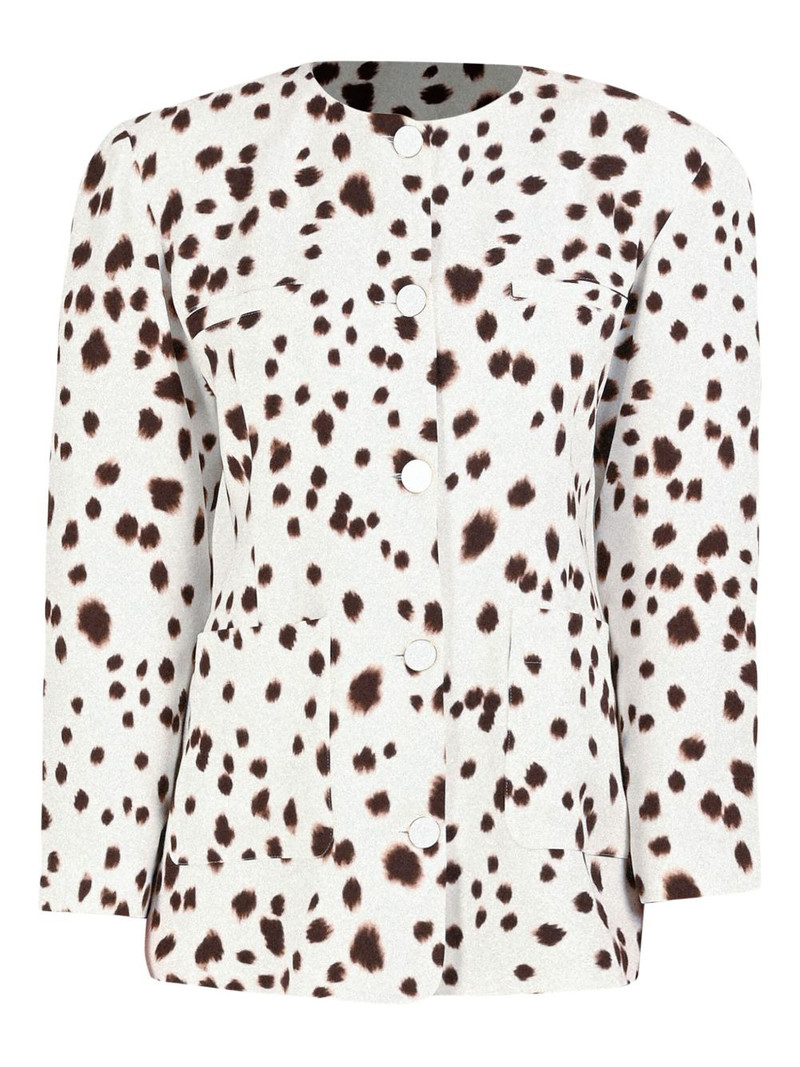 dalmatian-pattern button-fastening jacket 1