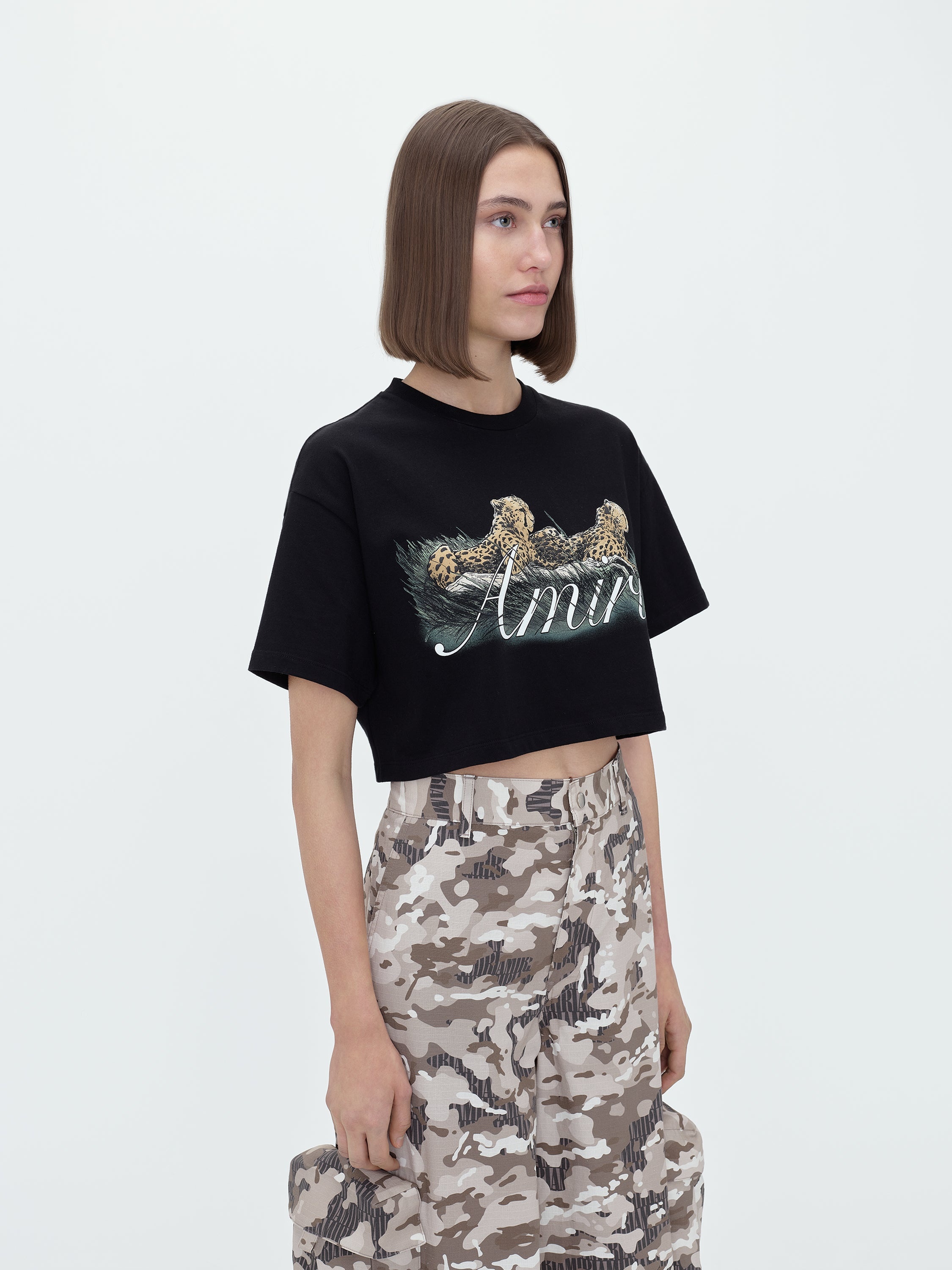 CHEETAH CROPPED TEE - 3