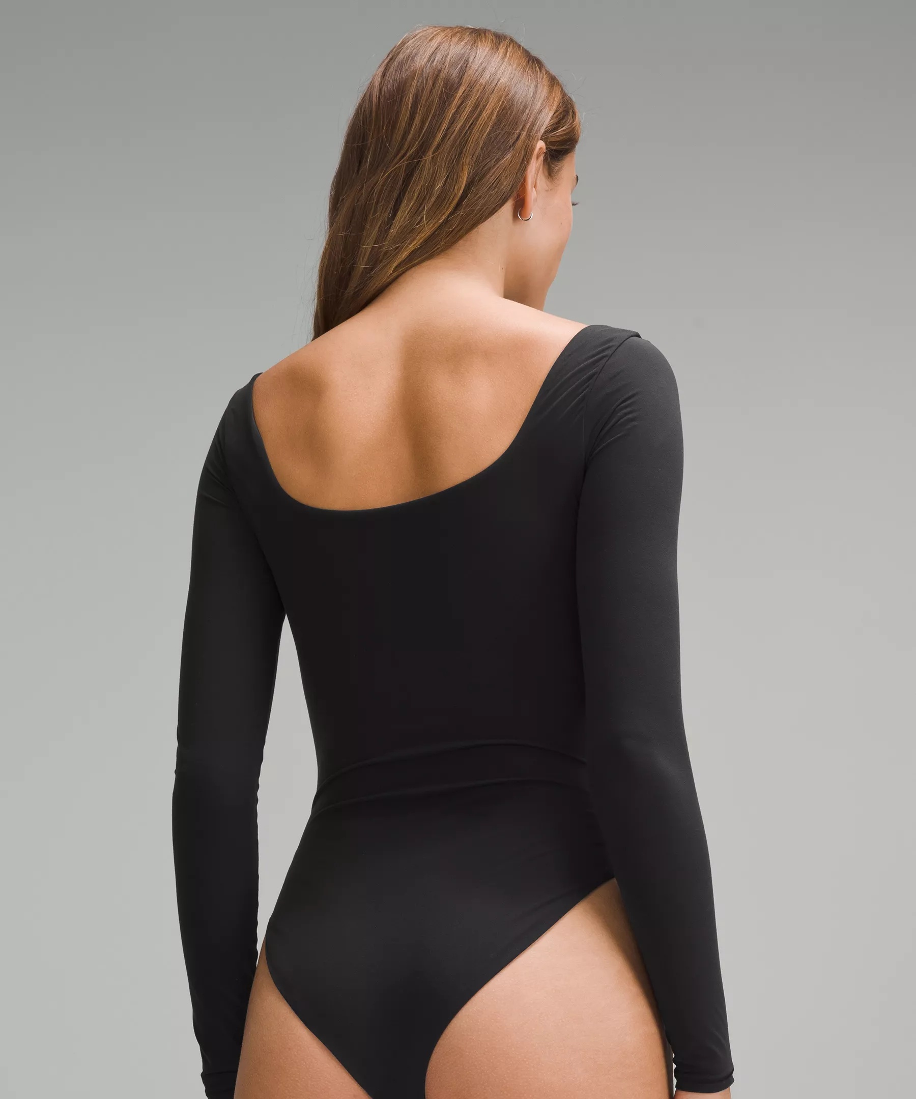 Wundermost Ultra-Soft Nulu Square-Neck Long-Sleeve Bikini Bodysuit - 3