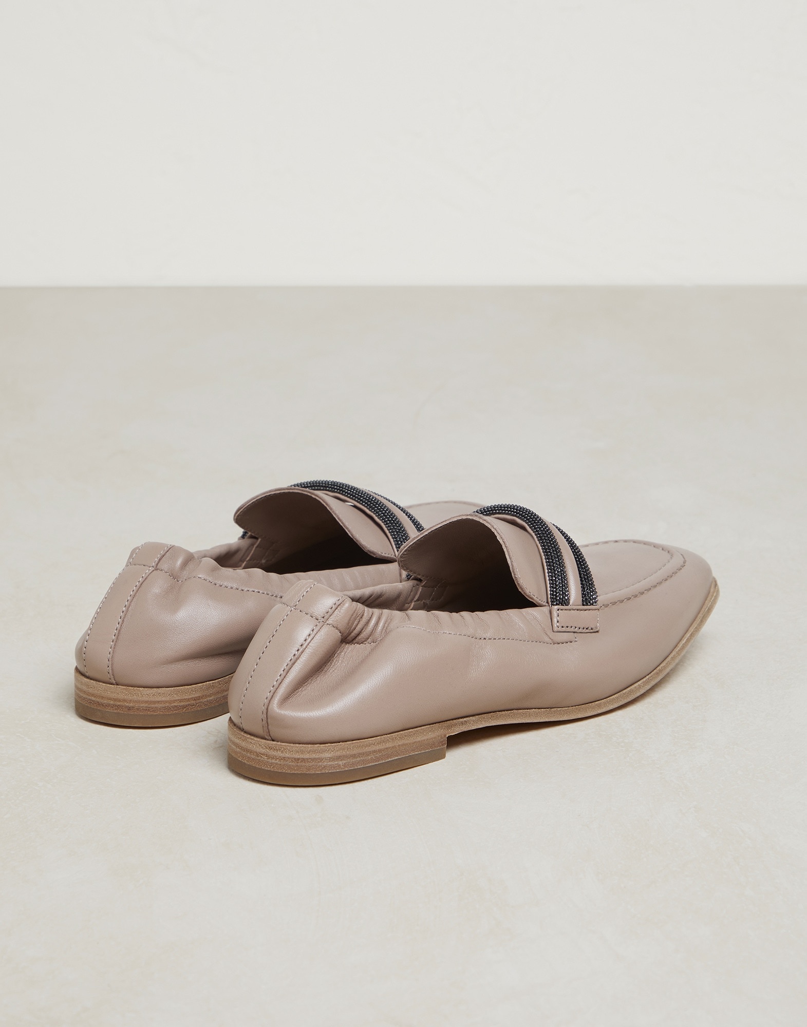 Nappa leather penny loafers with precious bands - 3
