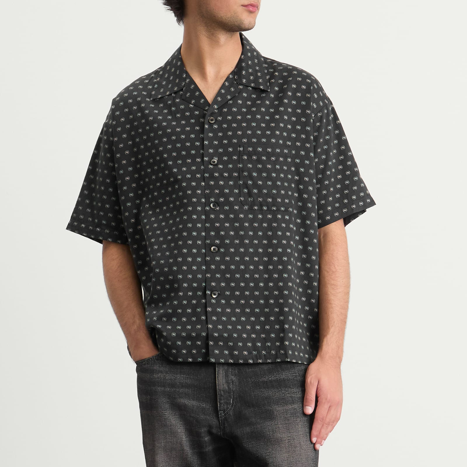 Neighborhood Monogram Pattern Hawaiian Shirt - 2
