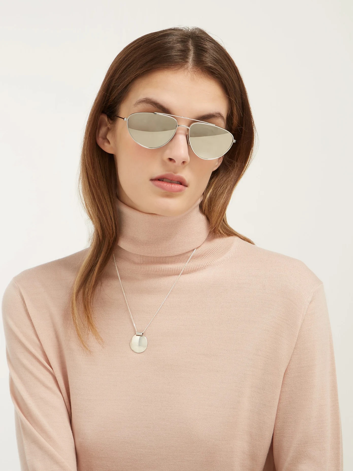 Mirrored aviator metal sunglasses - 2