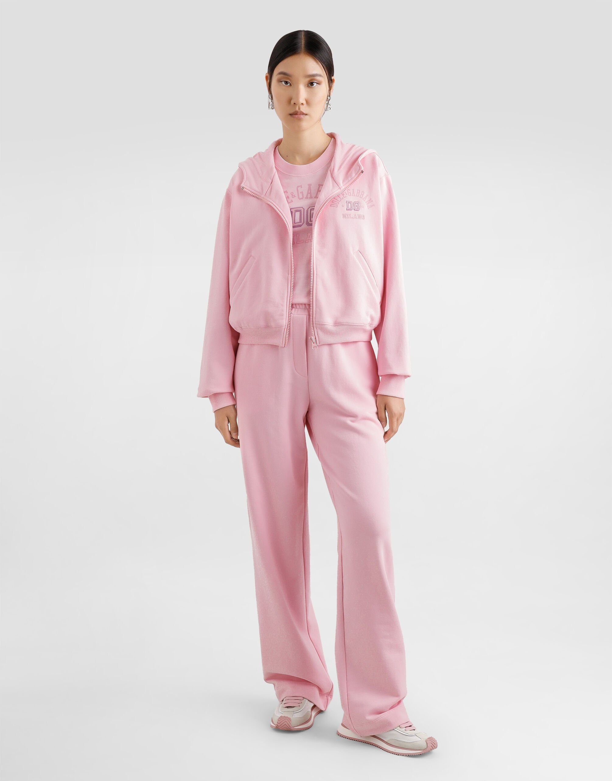 Jersey jogging pants with DG logo embroidery - 2