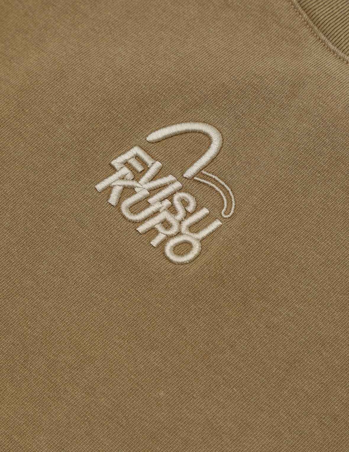 Seagull and Logo Embroidery Oversized Garment Dye T-Shirt - 5