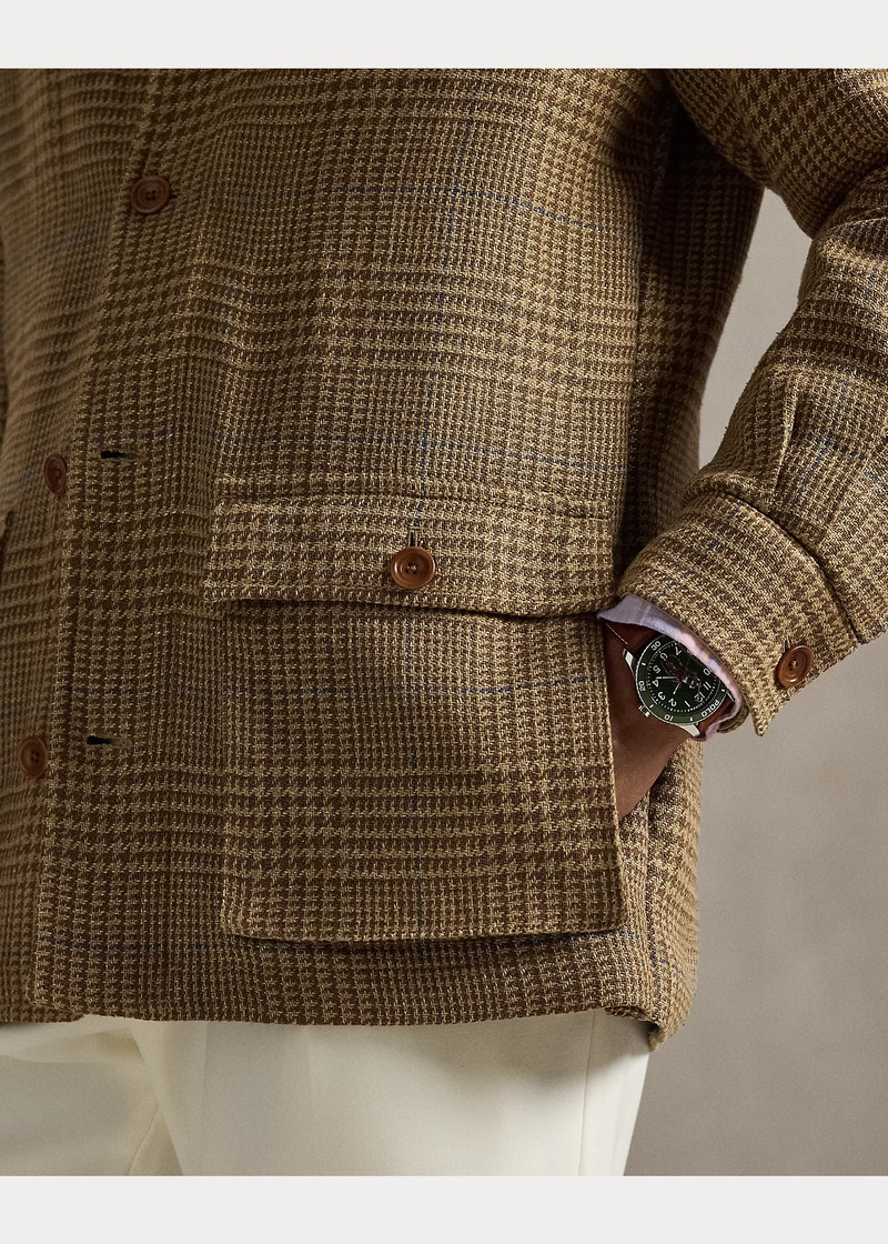 Glen Plaid Linen-Blend Jacket 5
