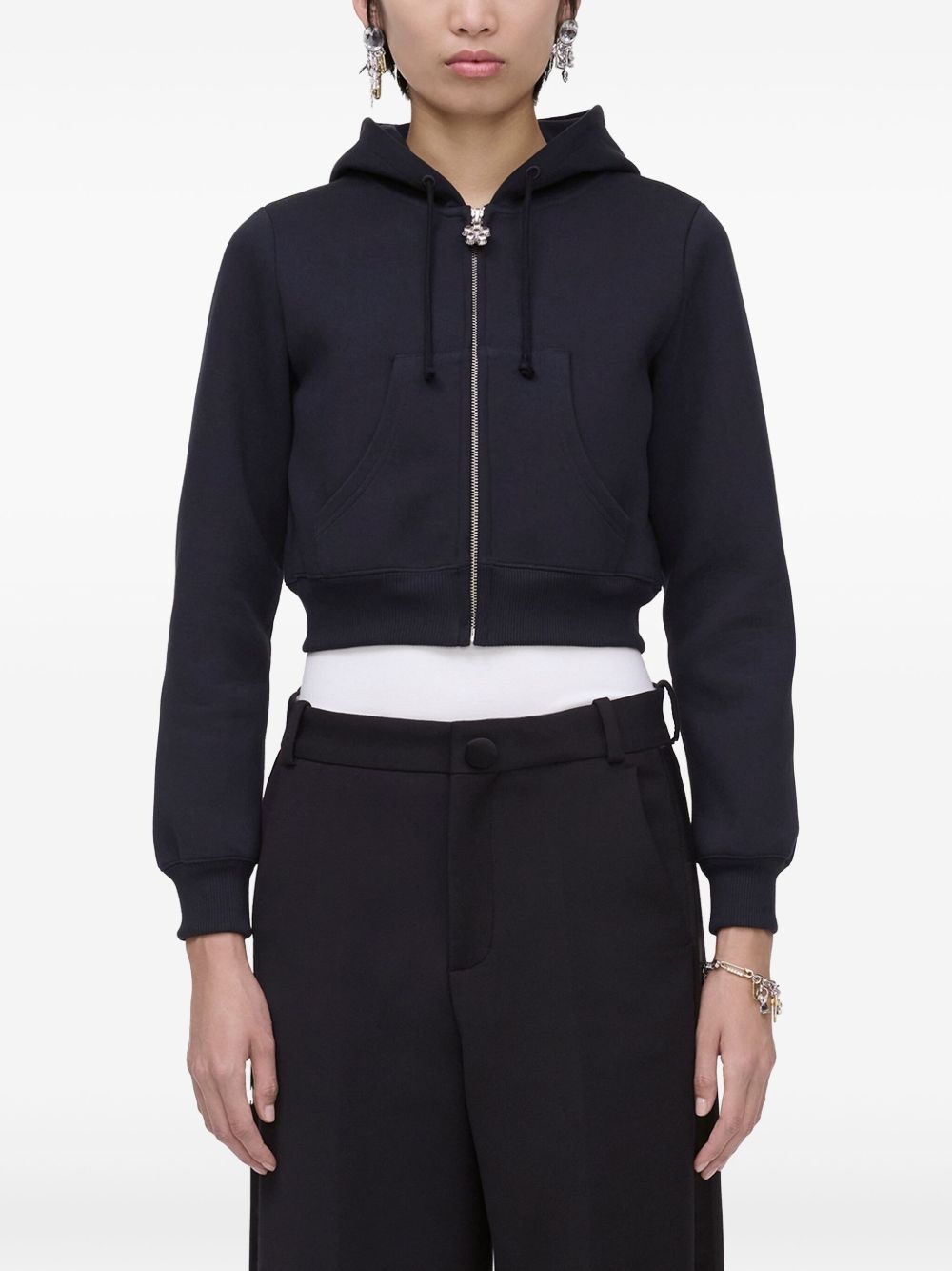 logo-embellished hoodie - 2