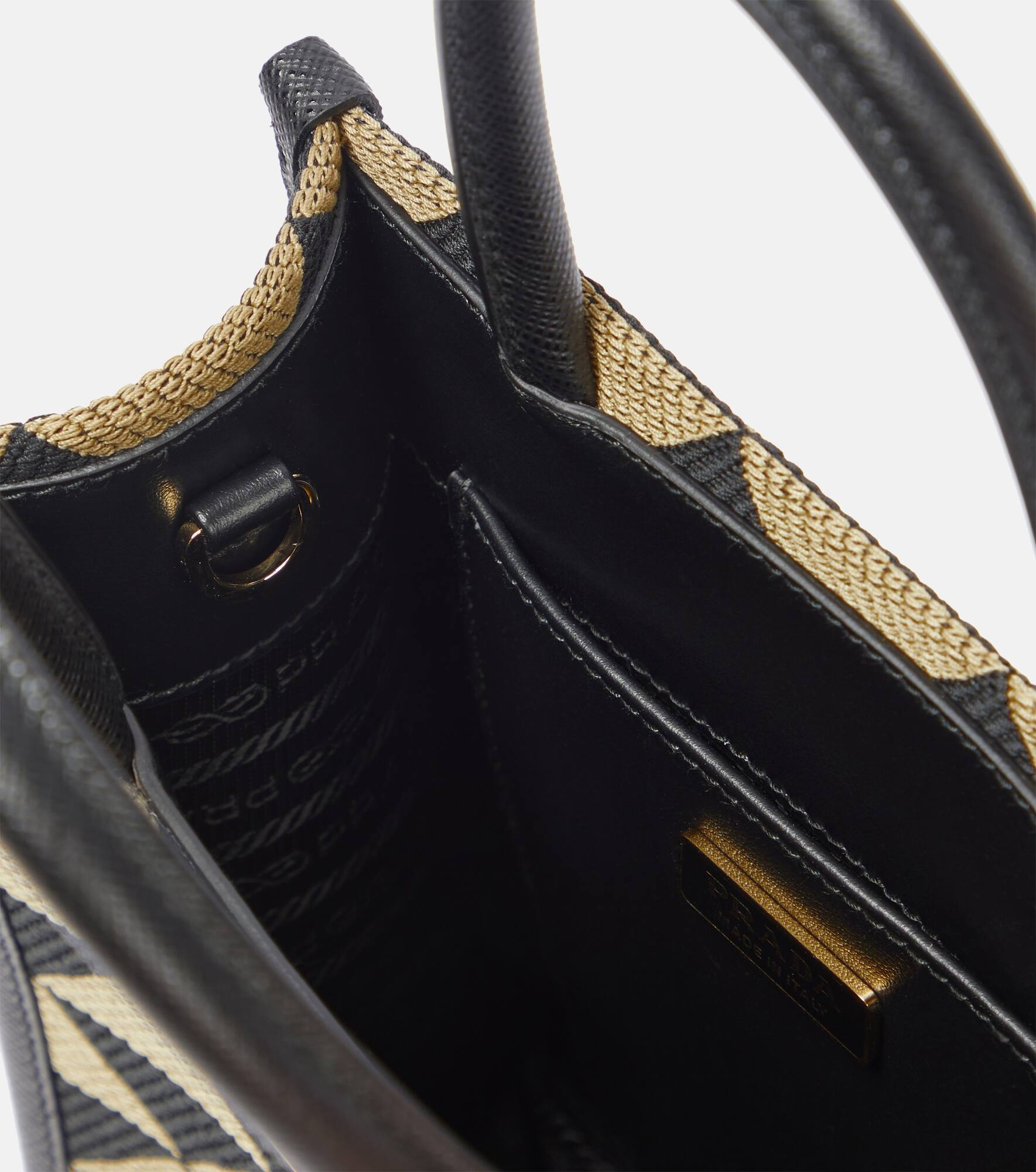 Mini patterned jacquard tote bag - 3