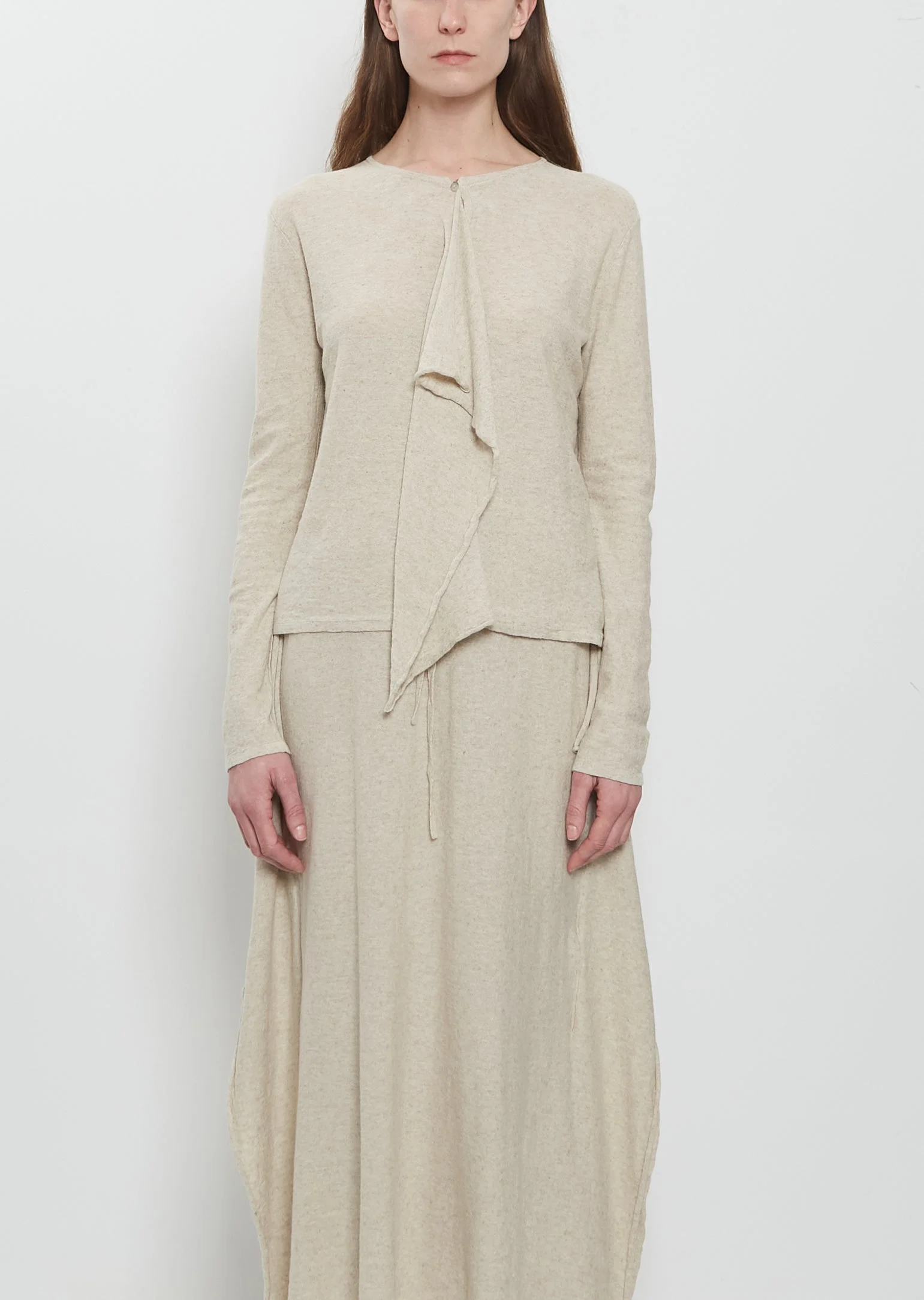 Wave Cotton Linen Cardigan - 1