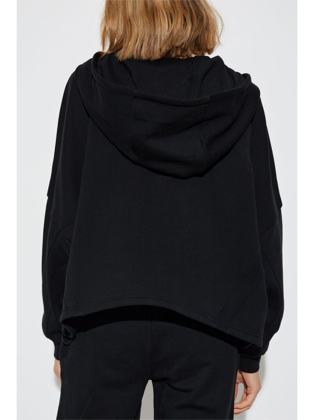 logo-print cotton hoodie - 4