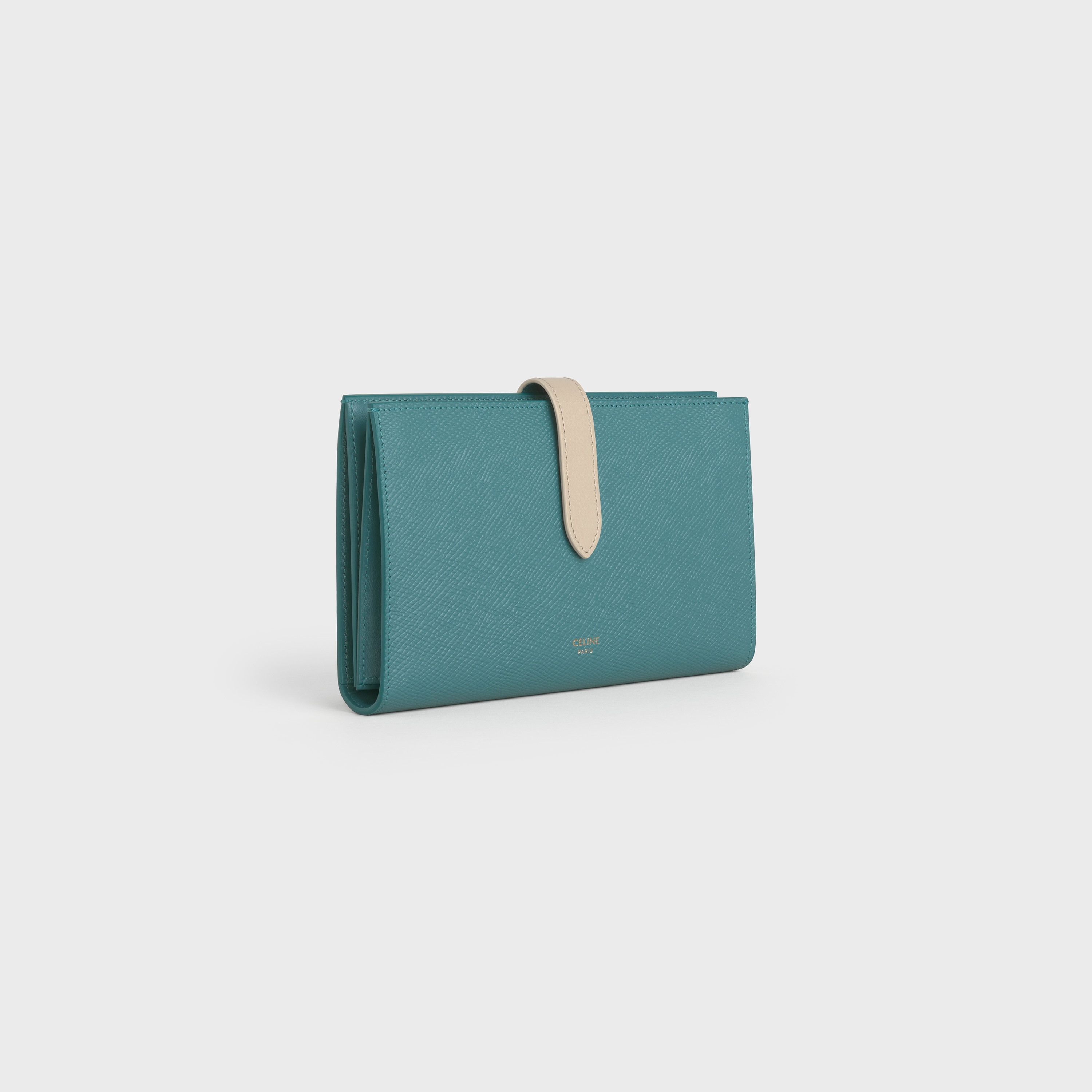 Large strap wallet in Bicolour Grained Calfskin - 2