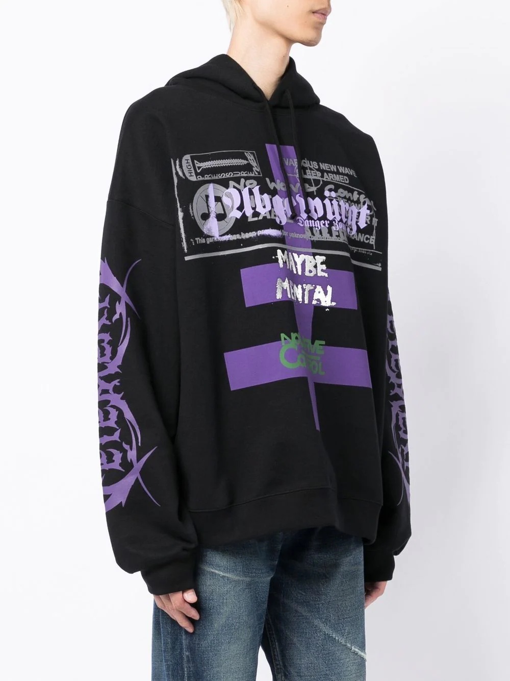 logo-print hoodie - 3