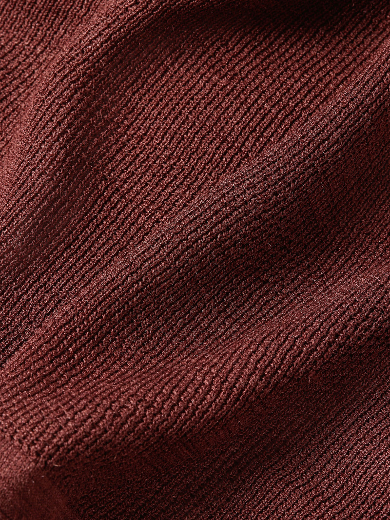 DARK BURGUNDY OASI LINO POLO SHIRT 5