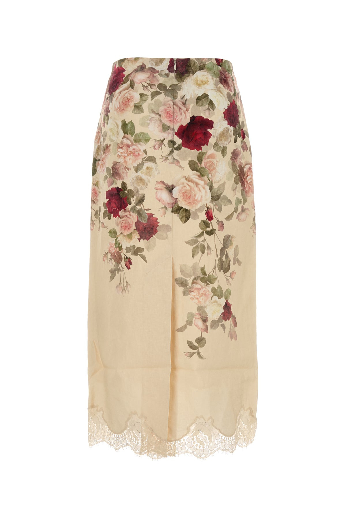 Printed linen Hypnotic skirt - 2