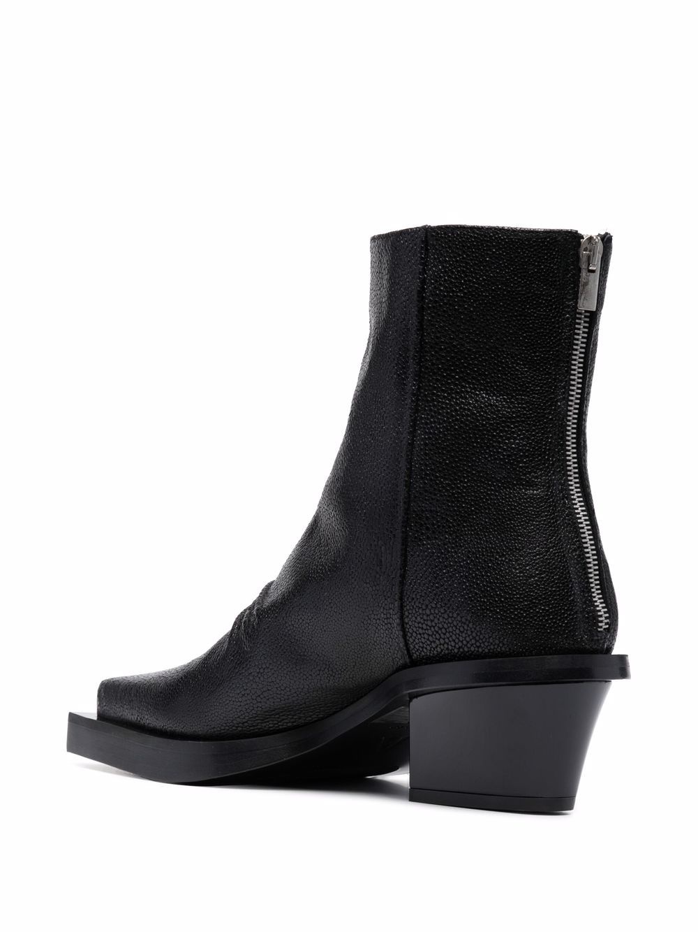 heeled leather boots - 3