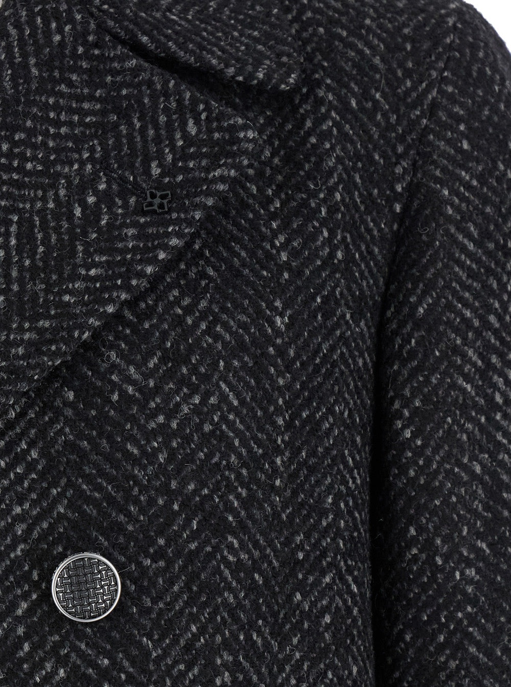 TAGLIATORE - Tagliatore Men 'Peacot' Grey Short Double-Breasted Coat In Wool Blend Man - 3