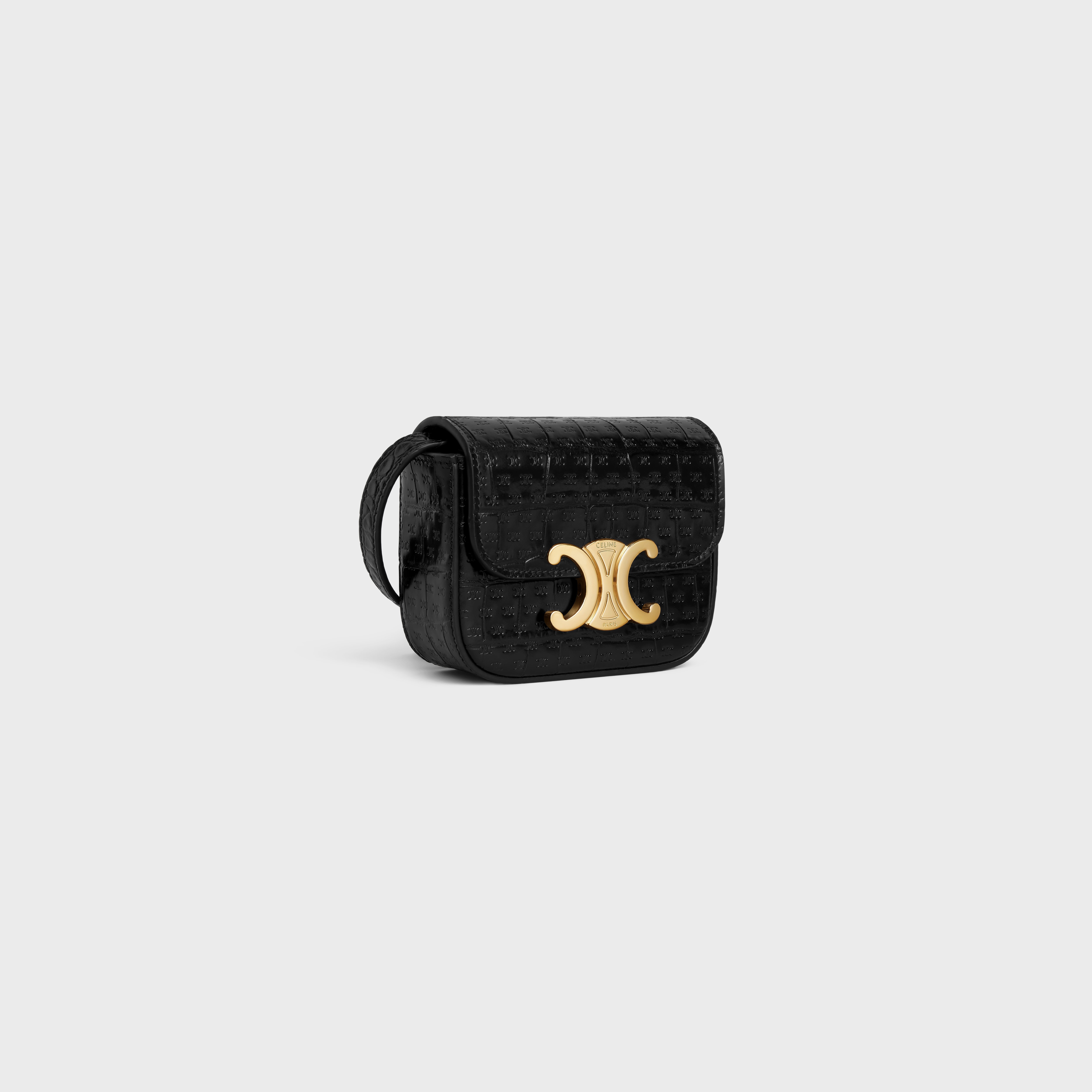 MINI CLAUDE in CALFSKIN CROCO EFFECT EMBOSSED TRIOMPHE - 2