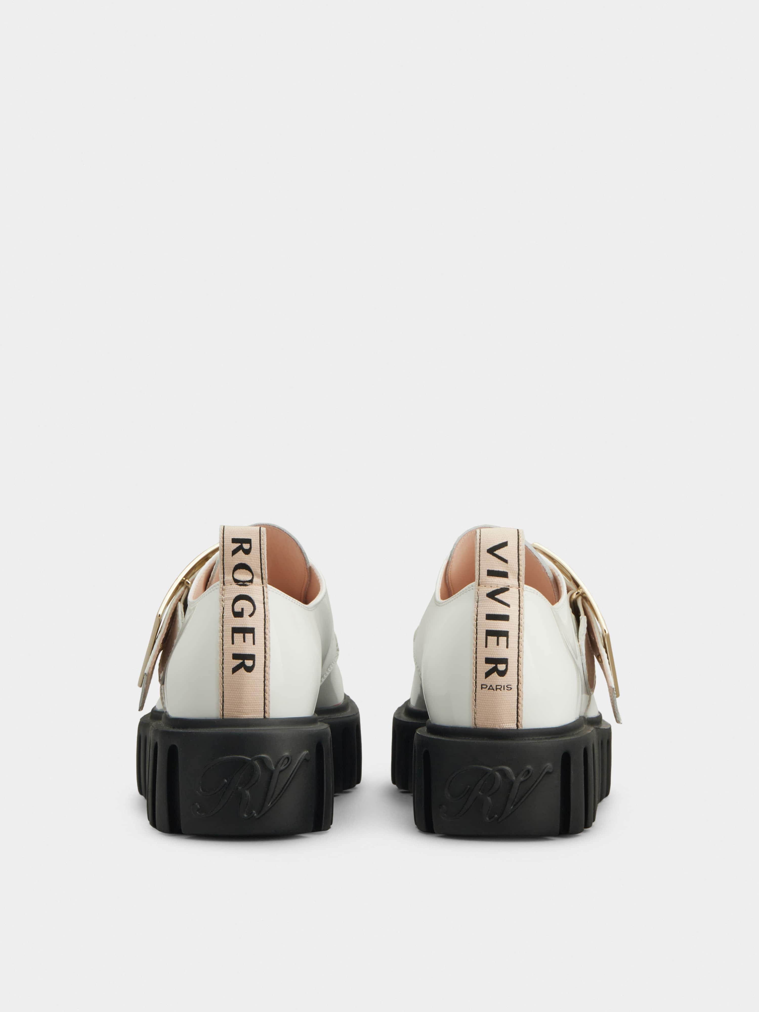 Viv' Go-Thick Metal Buckle Loafers in Patent Leather - 5