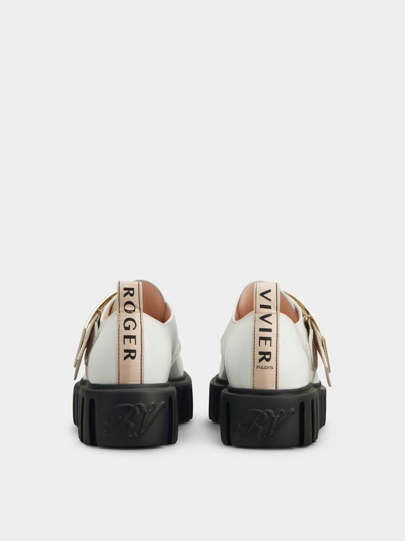 Viv' Go-Thick Metal Buckle Loafers in Patent Leather 5