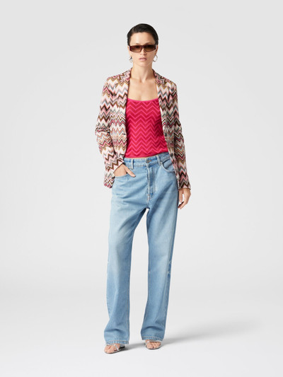 Missoni Single-breasted blazer in cotton and zigzag viscose outlook