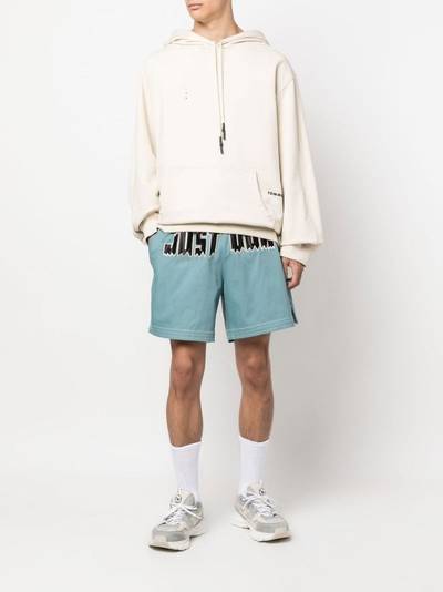 Just Don logo-print deck shorts outlook