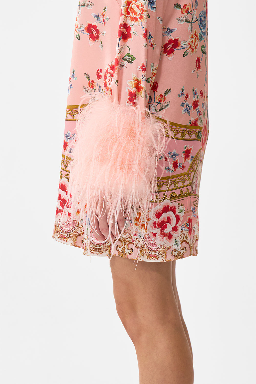 MINI SHIRT DRESS WITH FEATHERS - 6