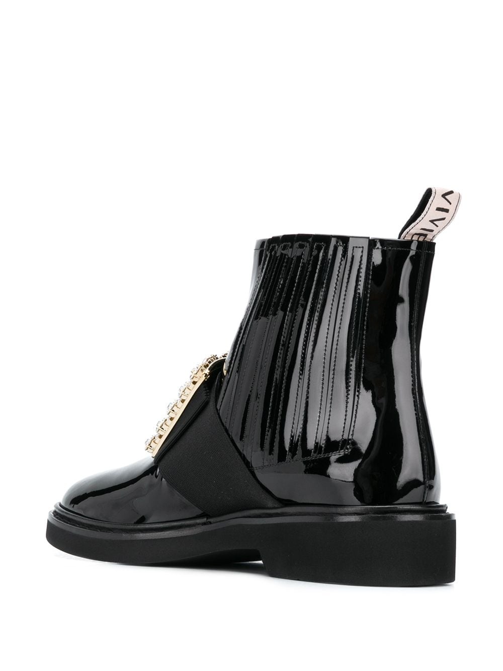 crystal buckle-embellished ankle boots - 3