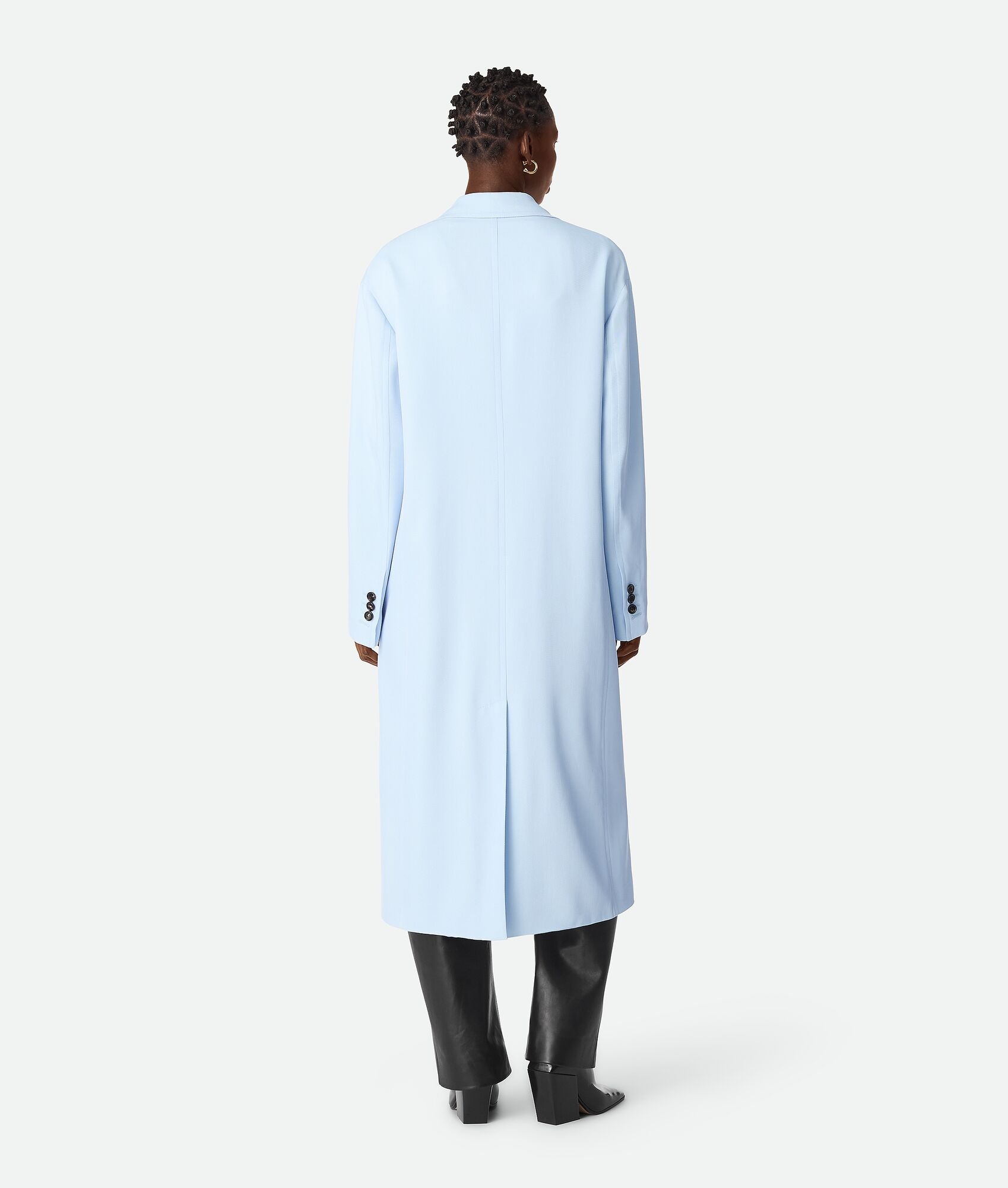 Viscose And Silk Twill Coat - 3