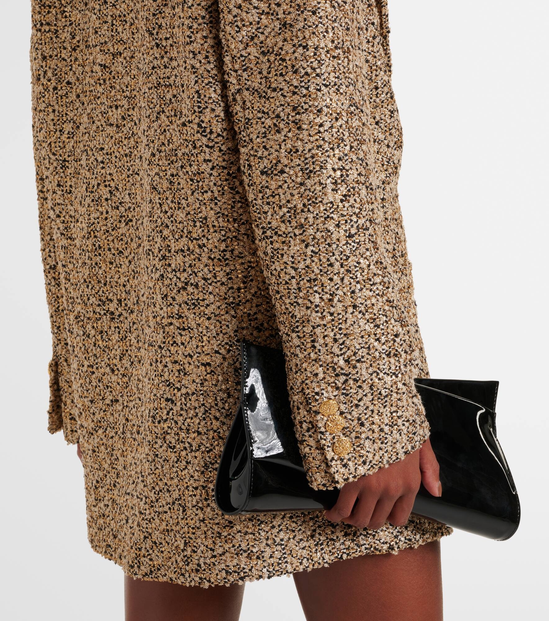 Oversized tweed lamé blazer - 6
