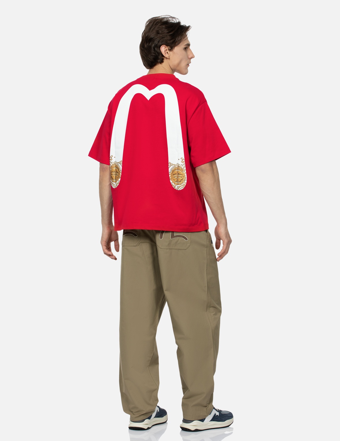 SEAGULL EMBROIDERY BAGGY PANTS - 3