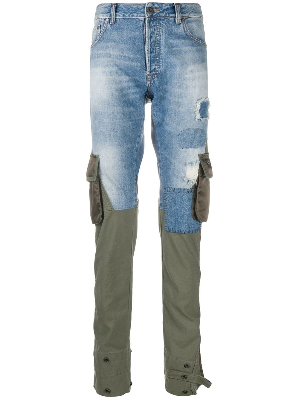 hybrid denim-cargo trousers - 1