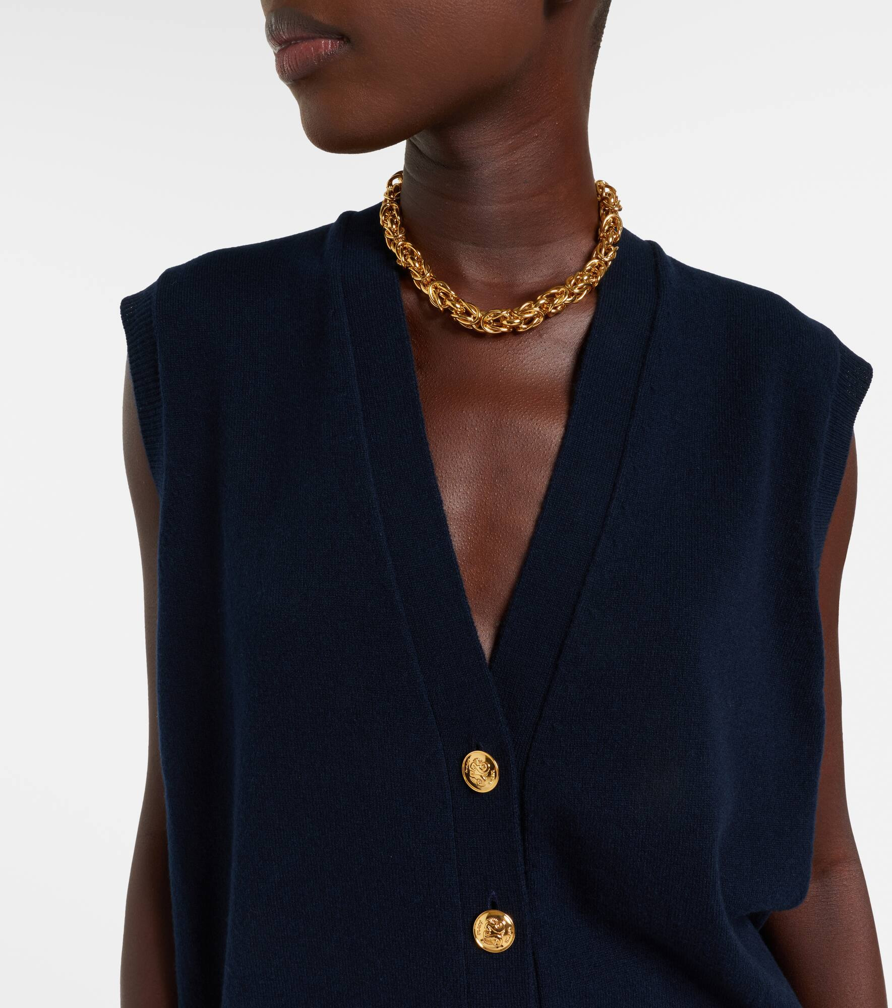 Highland wool and cashmere vest - 4