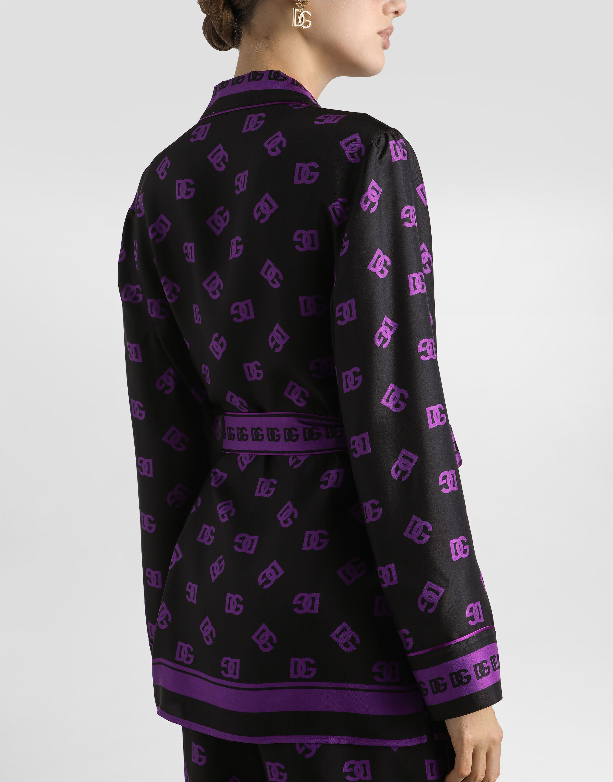 DG all-over print silk twill vanity shirt - 5