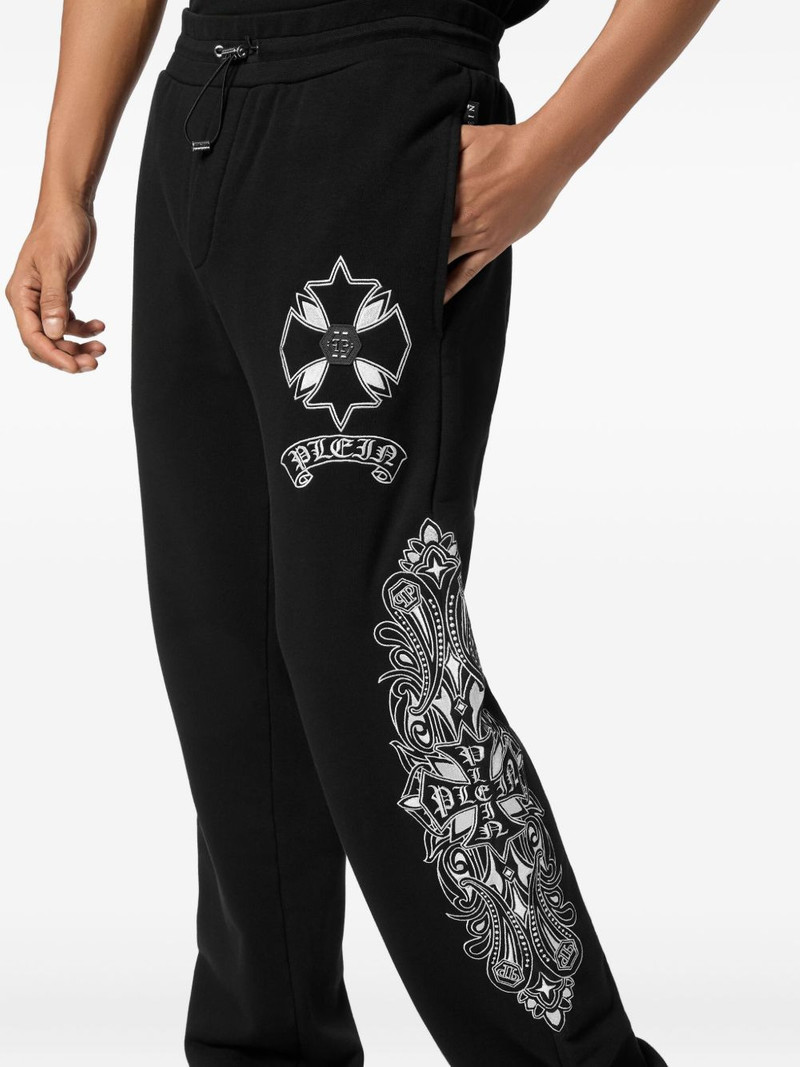chrome-crest-embroidered track pants 4