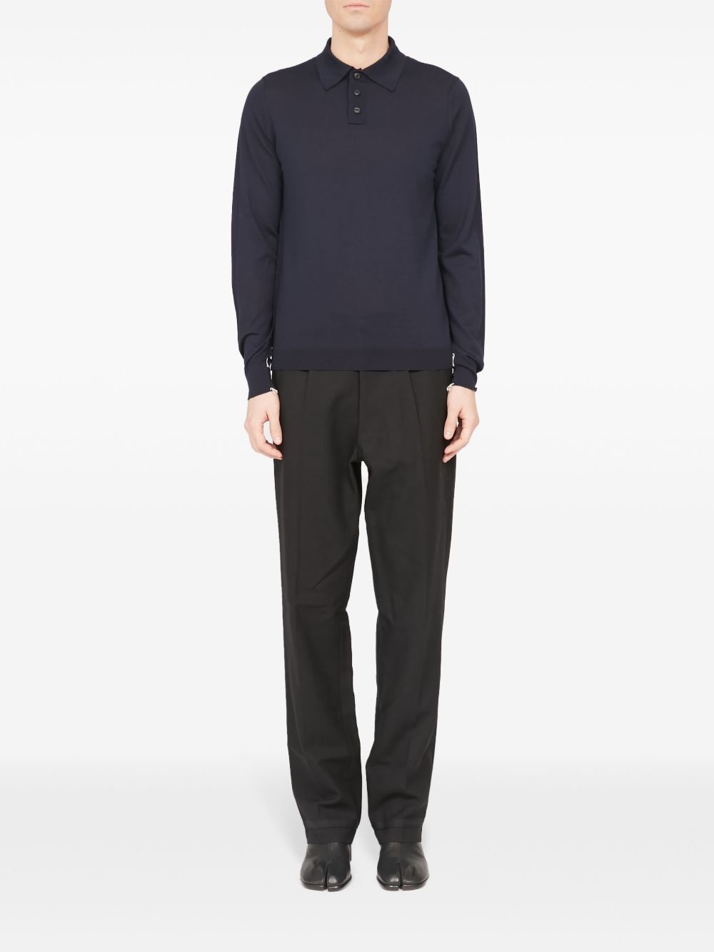 wool polo jumper - 3