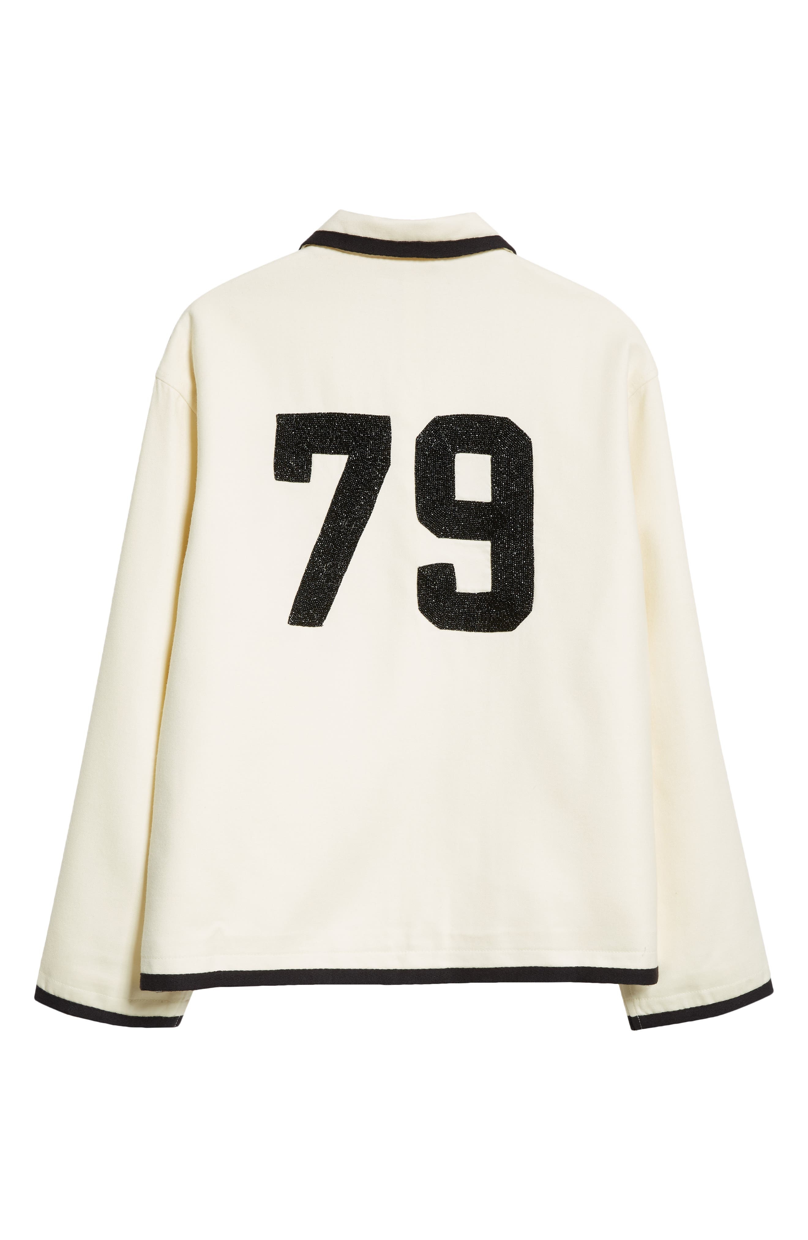 Bode Beaded Player Jacket in Black Cream at Nordstrom - 8