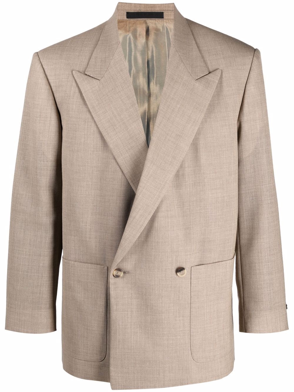 tailored double-breasted blazer - 1