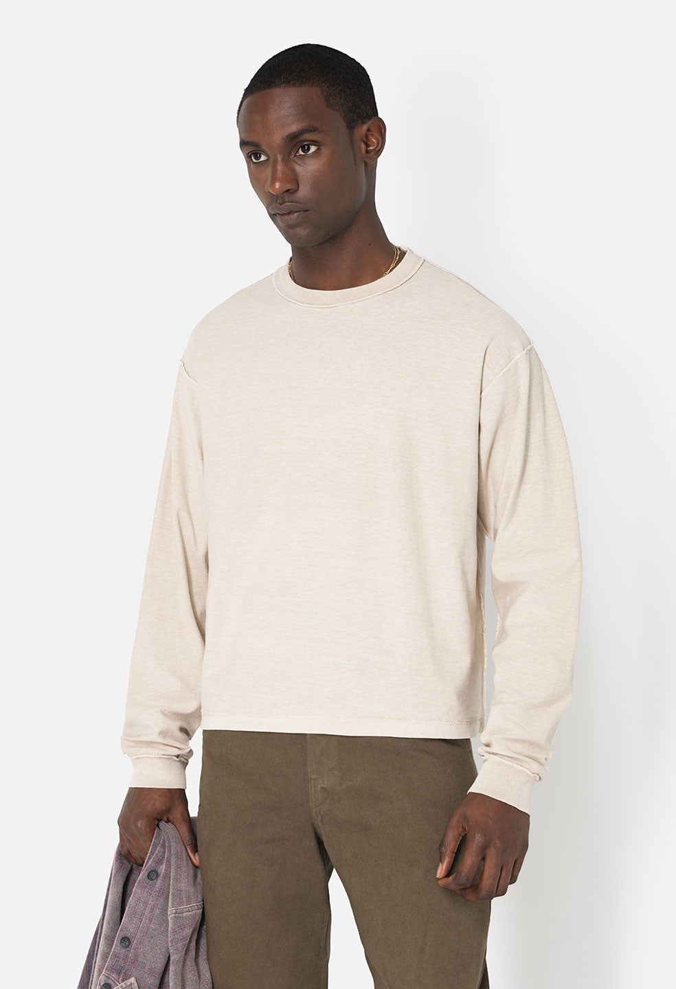 REVERSED CROPPED LS TEE - 7
