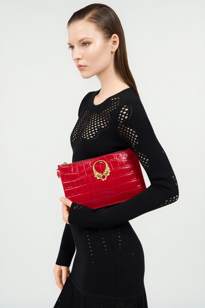 Roberto Cavalli Roar Leather Pouch outlook