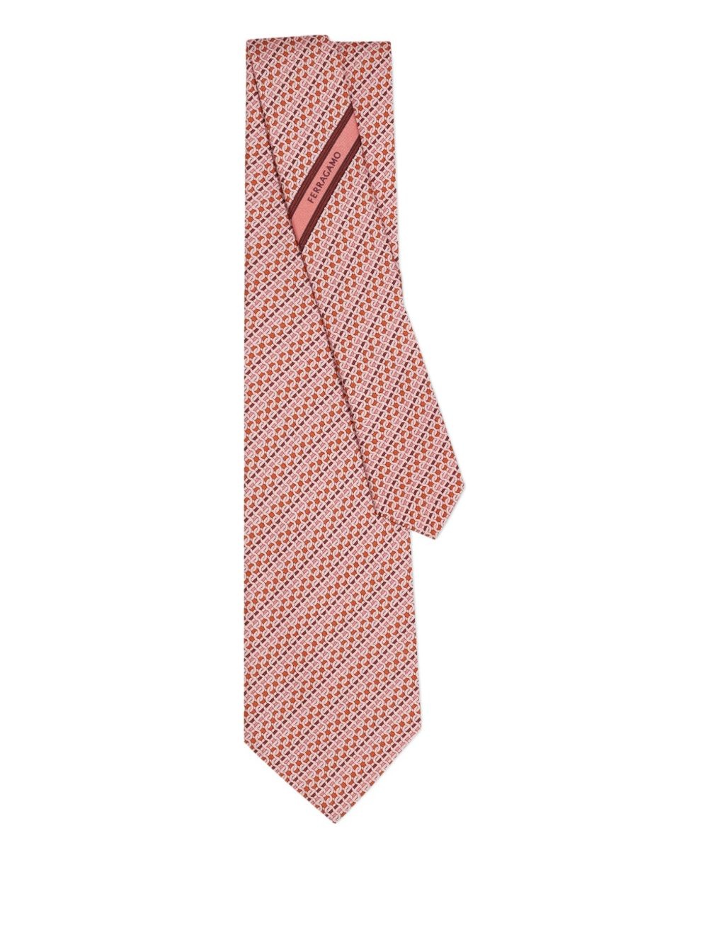 patterned silk tie - 2