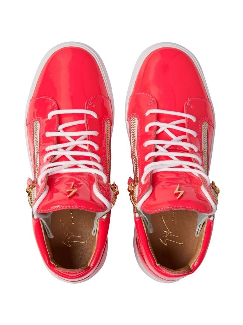 Kriss patent-leather mid-top sneakers - 5