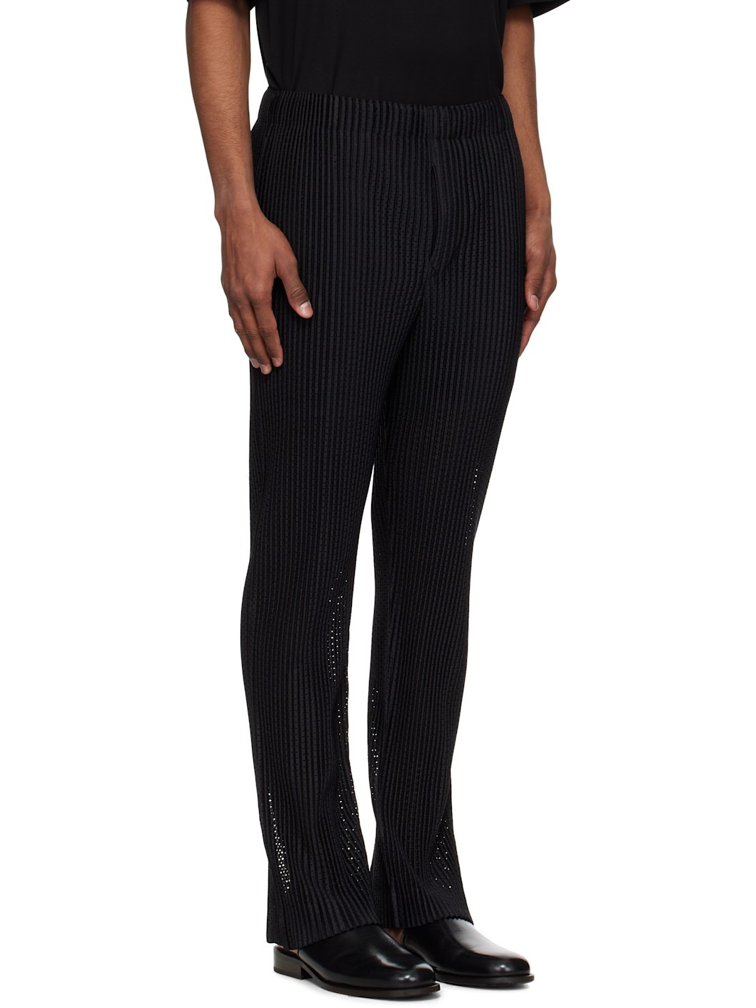 Black Outer Mesh Trousers - 2